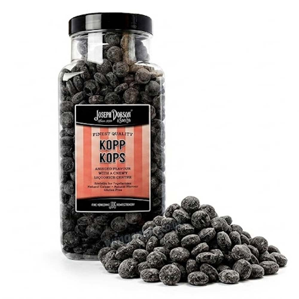 Dobsons Kopp Kops Aniseed Liquorice Boiled Sweets Jar 3kg