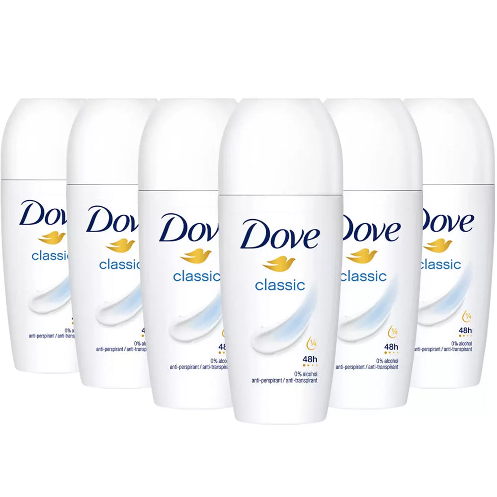 Dove Roll-On Deodorant 6 Pack – 48hr Protection | 50ml Each
