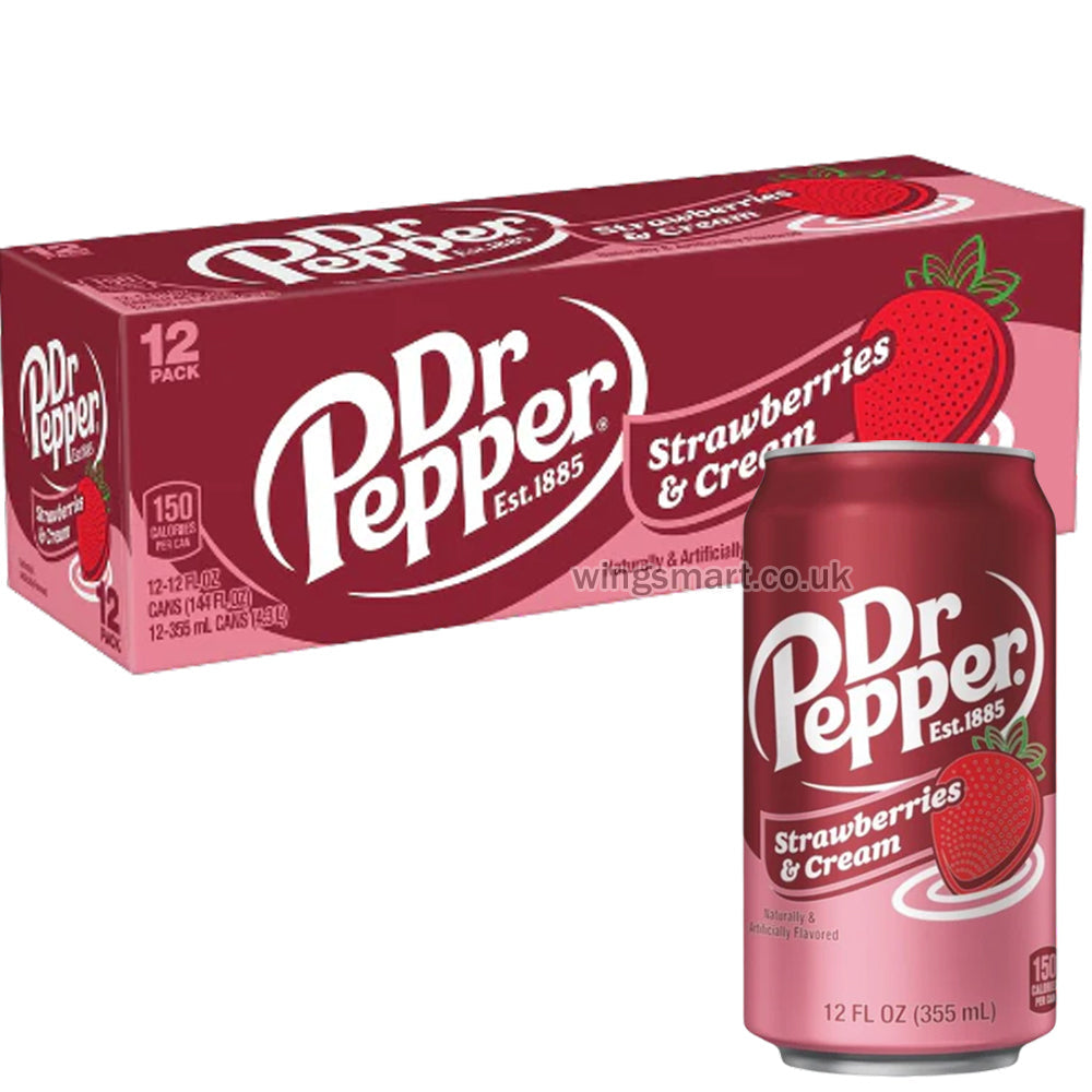 Dr Pepper Strawberries & Cream 12X355Ml