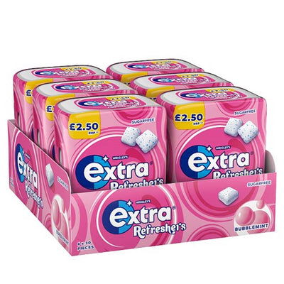 Extra Refreshers Bubblemint Sugarfree Chewing Gum Bottle 30 Pieces PMP