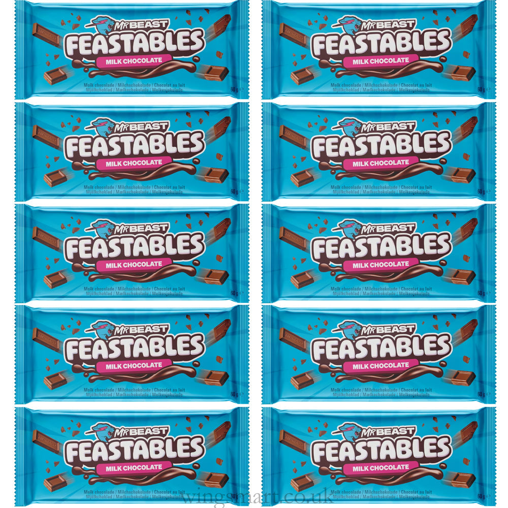 Feastables MrBeast Milk Chocolate Bars - Variety of Flavours 60g