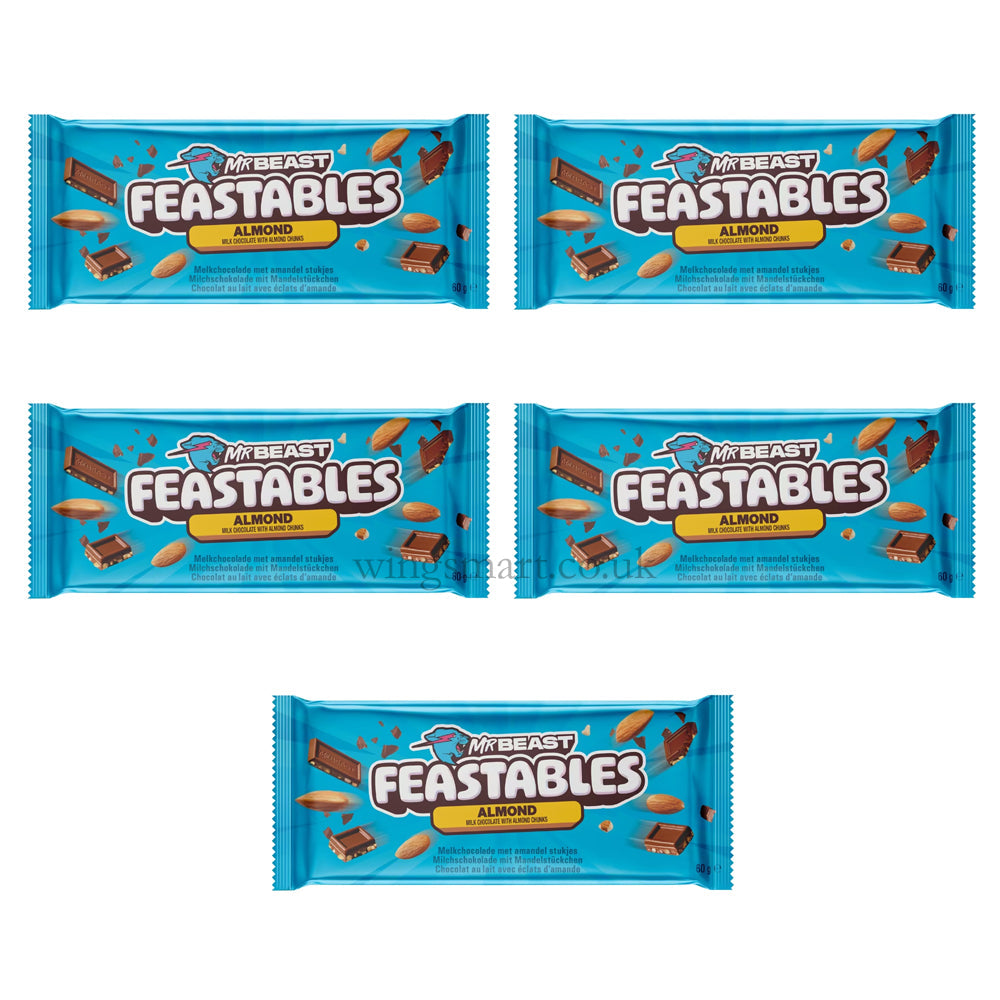 Feastables MrBeast Milk Chocolate Bars - Variety of Flavours 60g