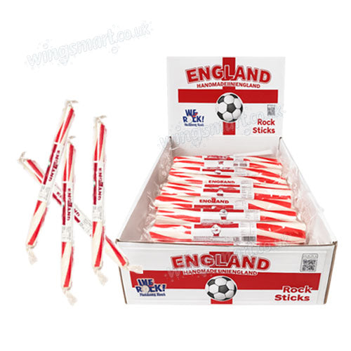 McAdams England World Cup Football Rock Sticks - 40 Count