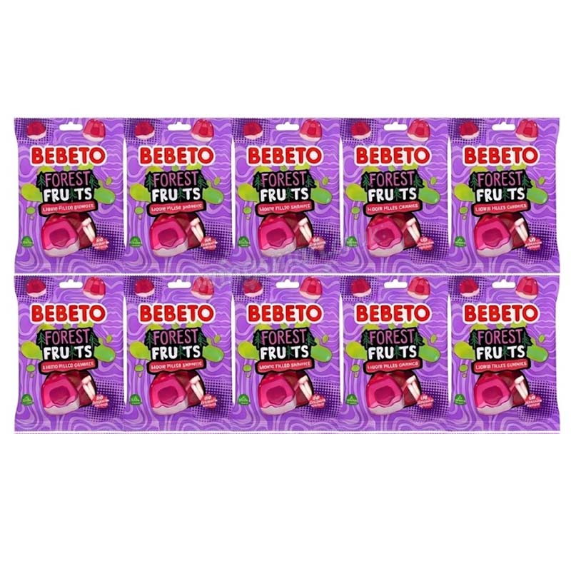 Bebeto Forest Fruits Liquid Filled Gummies 130g (Pack of 10)
