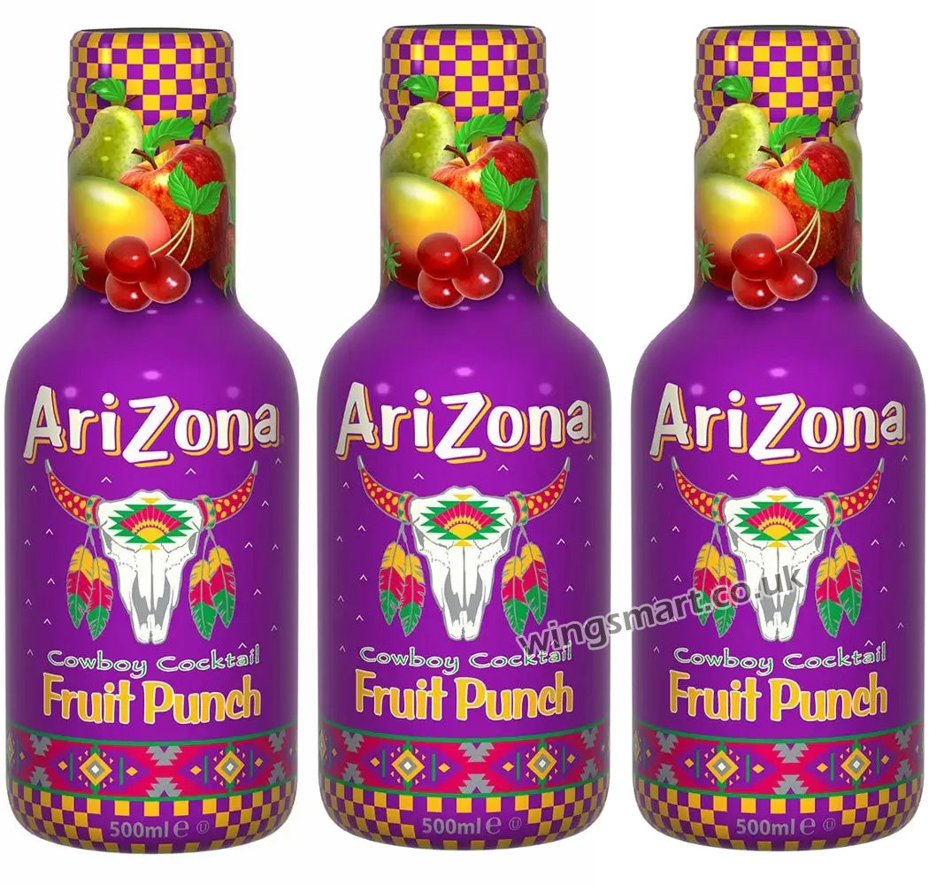 Arizona Fruit Punch Soft Drink 3 x 500ml Bottles