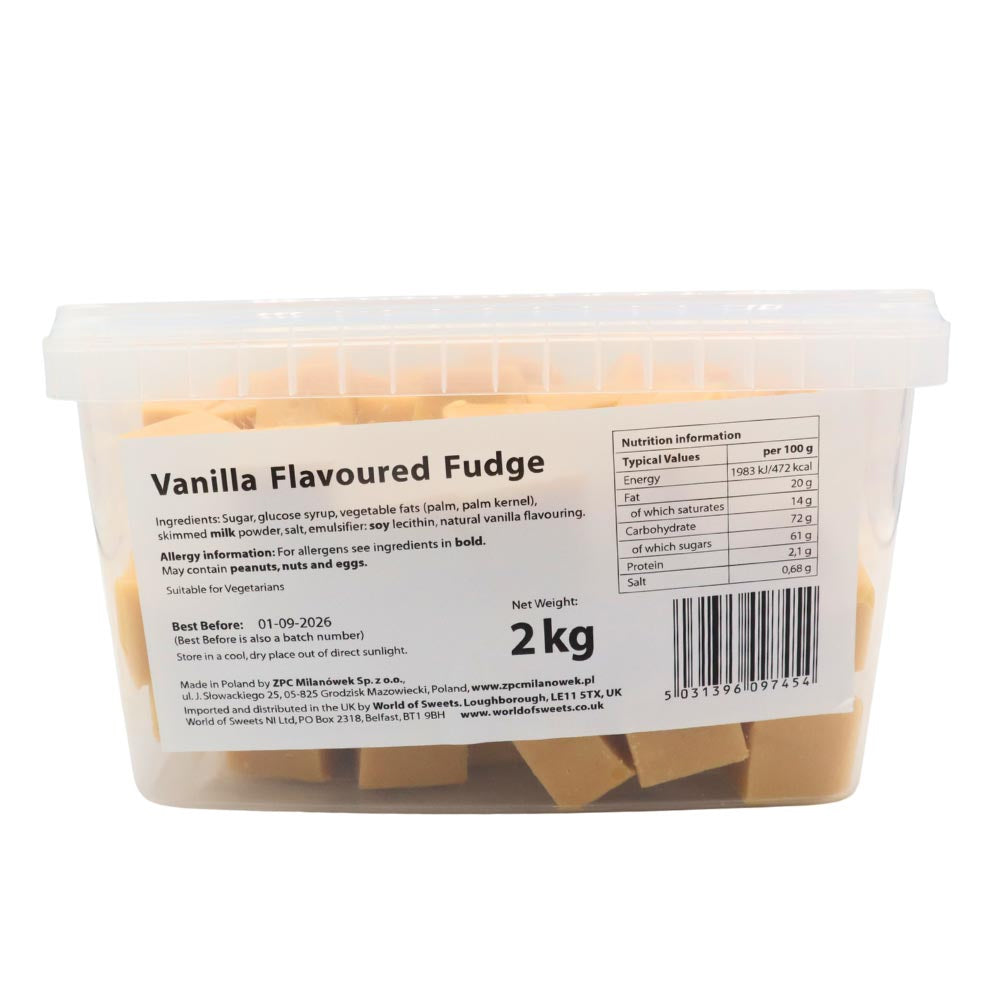 Vanilla Flavoured Fudge Tub 2kg