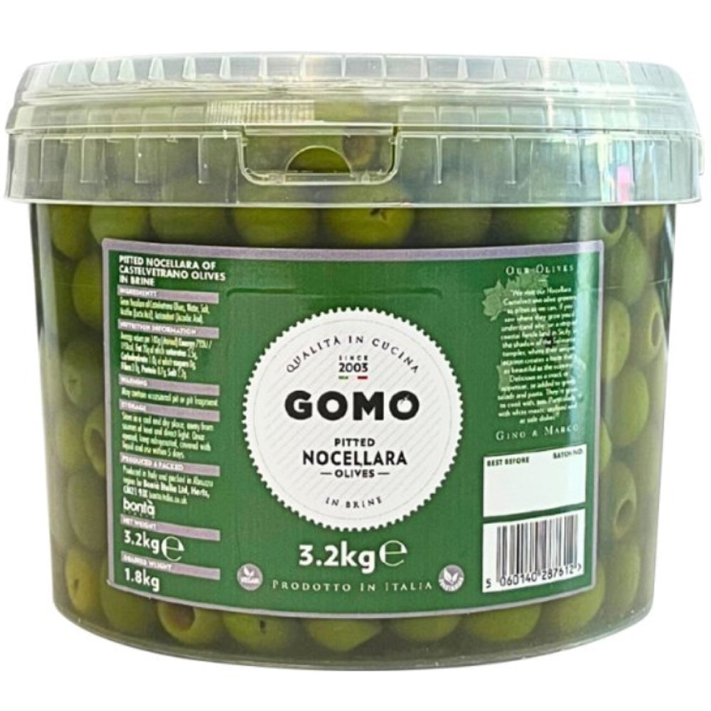Gomo Pitted Nocellara Olives in Brine 3.2kg