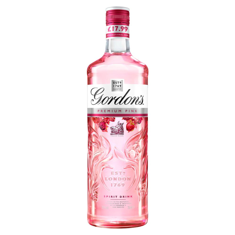 Gordon's Premium Pink Gin Based Flavoured Spirit Drink 35% vol 70cl PMP
