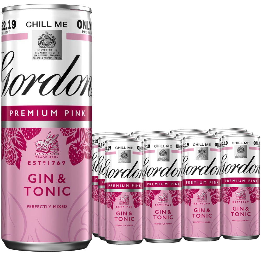 Gordon's Premium Pink Gin & Tonic 250ml 5% vol PMP (Case of 12)