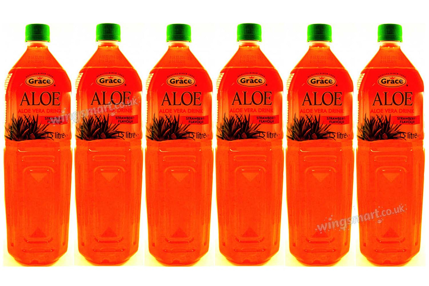 Grace Aloe Vera Strawberry Drink 1.5L – 6 Bottles