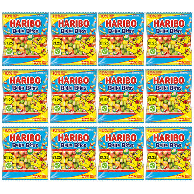 HARIBO Balla Bites Chewy Sweets Sharing Bag 154g (Pack of 12)