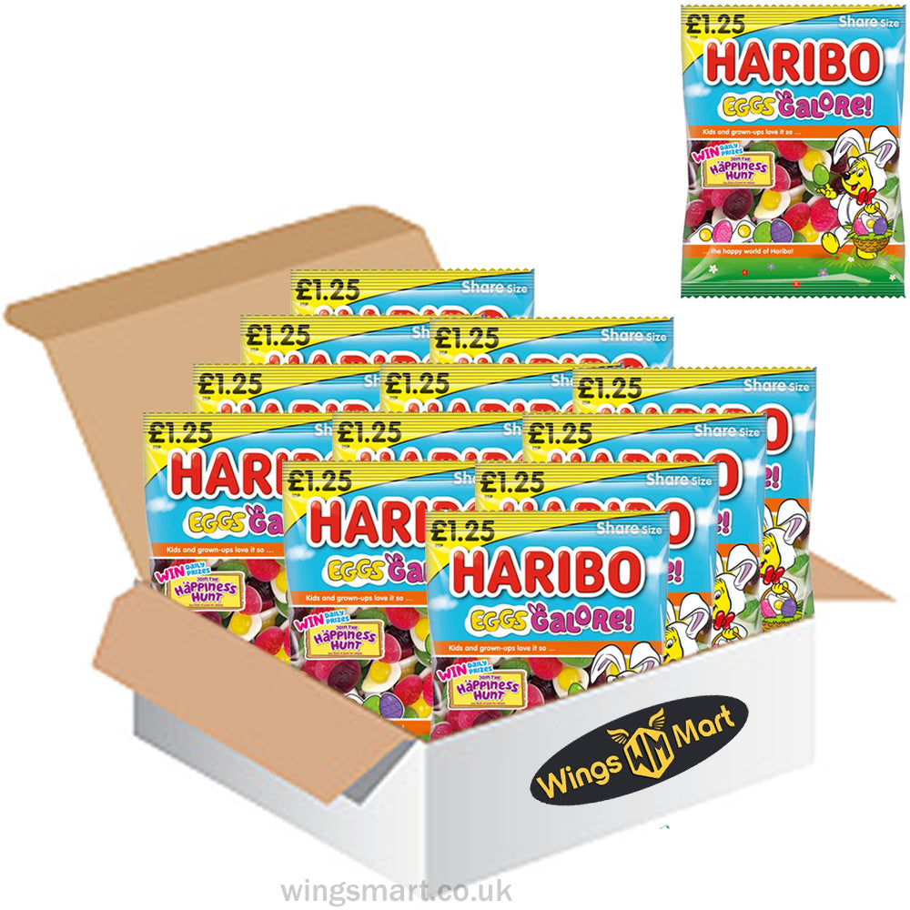 Haribo Eggs Galore Fruit Flavour Jelly & Foam Sweets Sharing Bag 140g