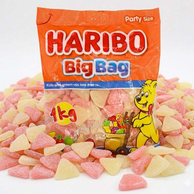 Haribo Grapefruit Jelly Sweets Big Bag 1kg – Sugar Coated Fruit Gummies