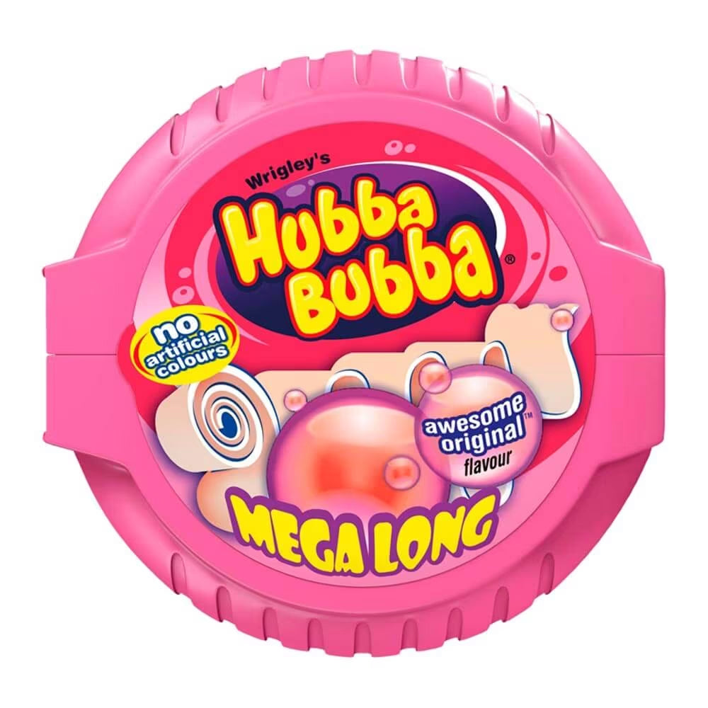 Hubba Bubba Fancy Fruit Bubblegum Mega Long Tape 12 x 56g