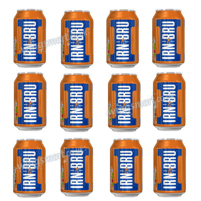 IRN-BRU 330ml Sparkling Soft Drink Can – Flavoured Soda with Sugar & Sweeteners