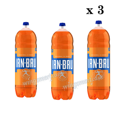 Irn-Bru 2L Sparkling Soft Drink – Flavoured Soda with Sugar & Sweeteners