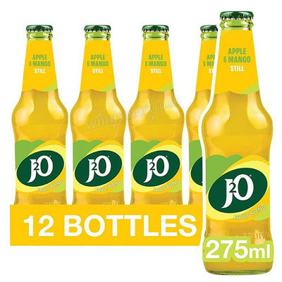 J2O Mixed Fruit Drinks 275ml Apple Raspberry Mango Orange Passion Fruit Case of 12 Bottles