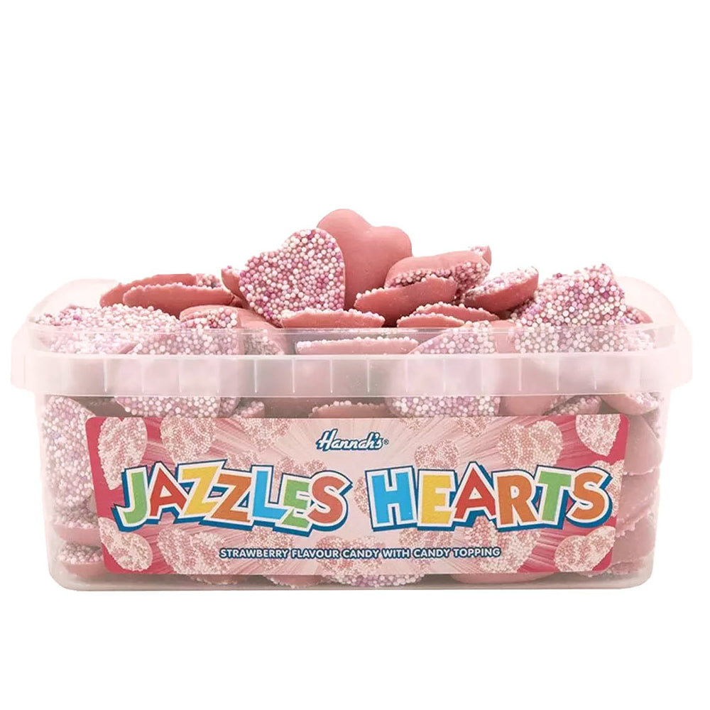 Hannahs Pink Jazzles Hearts Chocolate – 600g Party Tub