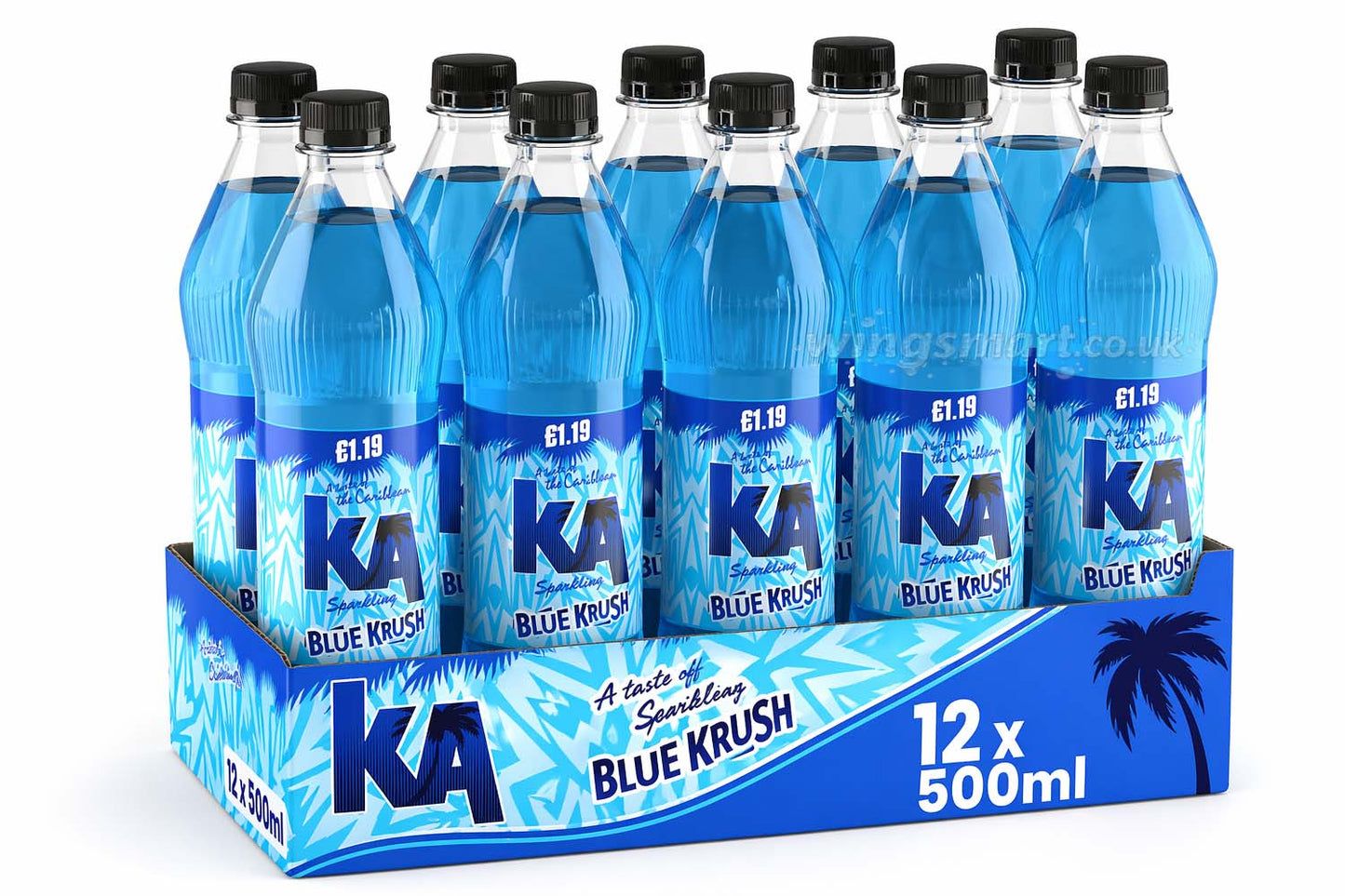 KA Sparkling Blue Krush Soft Drink 500ml PMP £1.19 – 12 Pack