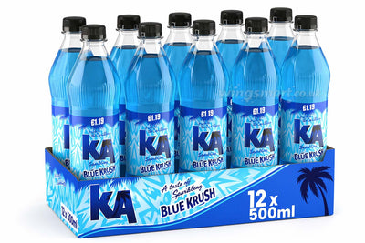 KA Sparkling Blue Krush Soft Drink 500ml PMP £1.19 – 12 Pack