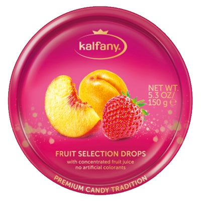 Kalfany Fruit Drops 150g Tin – Assorted Flavours