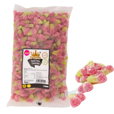 Kingsway Fizzy Twin Cherries Bag – Sour Cherry Jelly Sweets