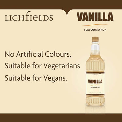 Lichfields Vanilla Flavour Syrup 1 Litre