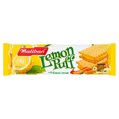 Maliban Lemon Puff with Zesty Lemon Cream – 200g (Box of 15)