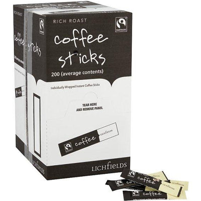 Lichfields Fairtrade Rich Roast Coffee Sticks 400g (200 x 2g)