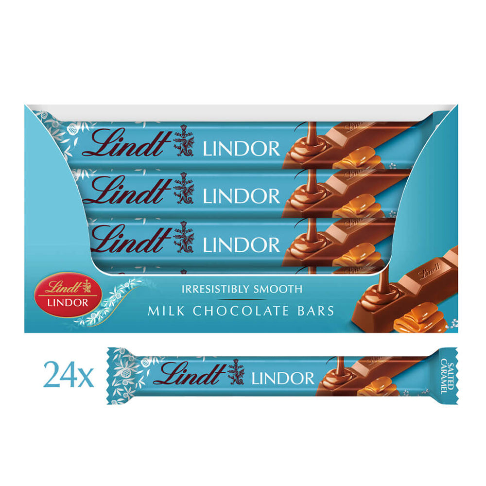 Lindt Lindor Salted Caramel Chocolate Treat Bar 38g (Box of 24)