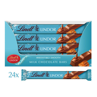Lindt Lindor Salted Caramel Chocolate Treat Bar 38g (Box of 24)