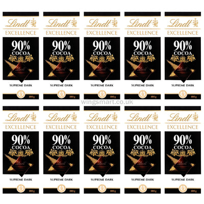 Lindt Excellence Intense Dark 90% Cocoa Chocolate Bar 100g