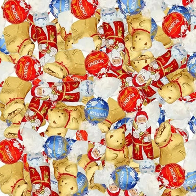 Lindt Holiday Chocolate Bag 1 kg – Santa, Teddy & Lindor
