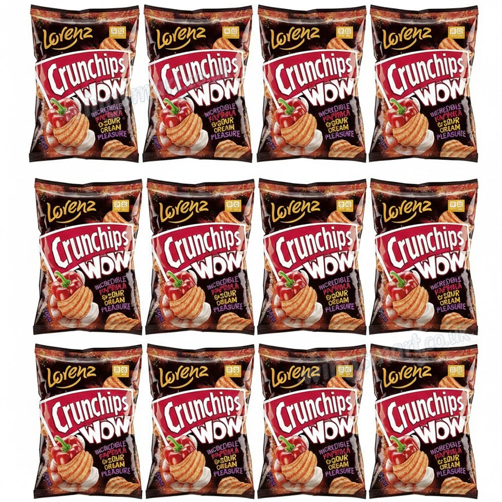 Lorenz Wow Paprika & Sour Cream Crisps 80g - Pack of 12