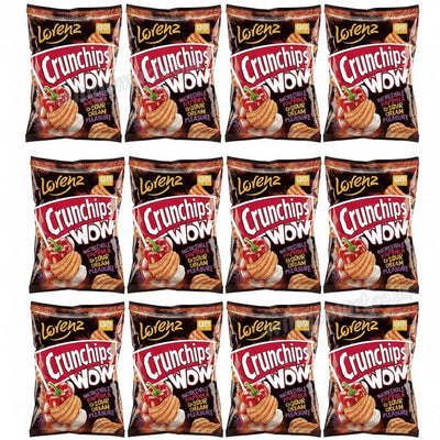 Lorenz Wow Paprika & Sour Cream Crisps 80g - Pack of 12