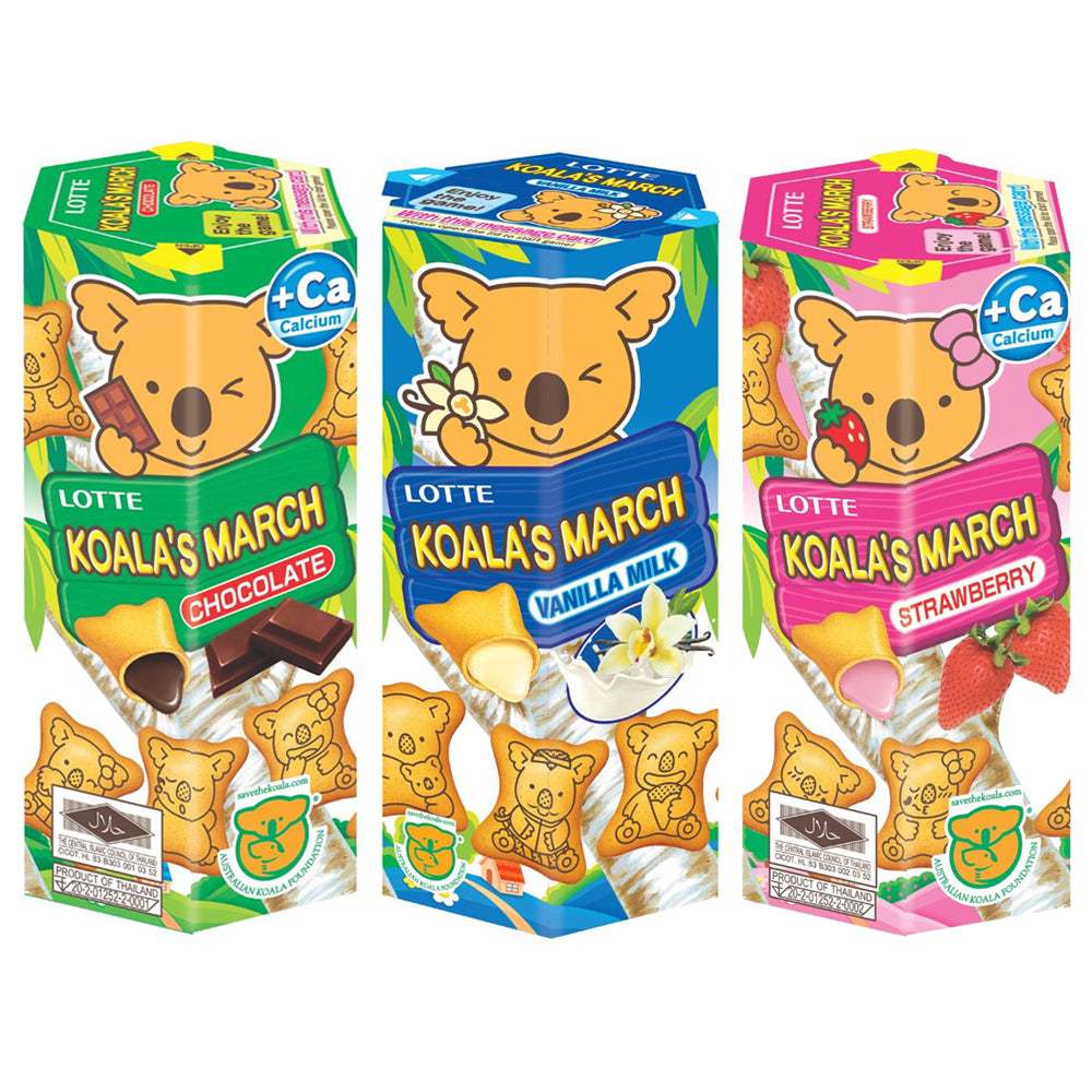 Lotte Koala’s March Cream Filled Biscuits 37g (6 Pack)