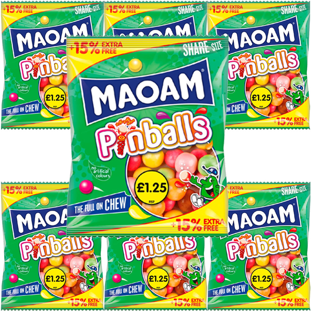 MAOAM Pinballs Fruit & Cola Flavour Chewy Sweets Sharing Bag 161g
