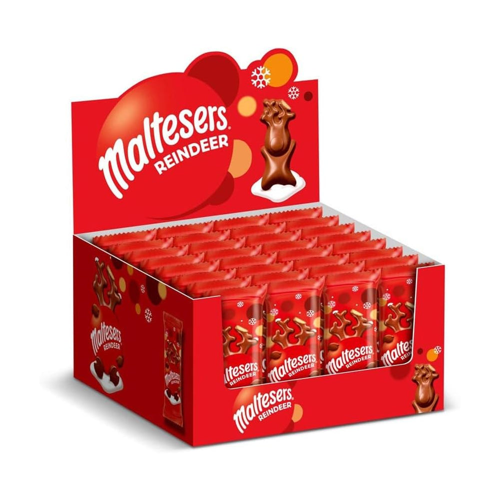 Maltesers Milk Chocolate Reindeers – Honeycomb & Malt Filling (32 x 29g)