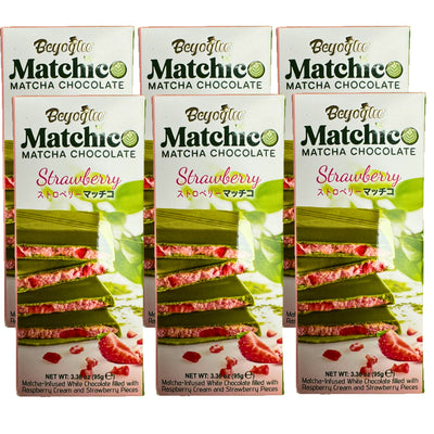 Beyoglu Matchico Matcha Chocolate Strawberry Bar 95g