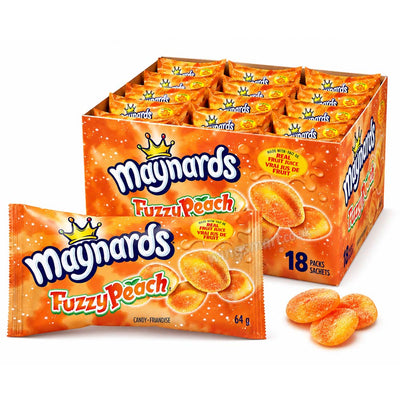Maynards Fuzzy Peach 64g – 18 Pack Box