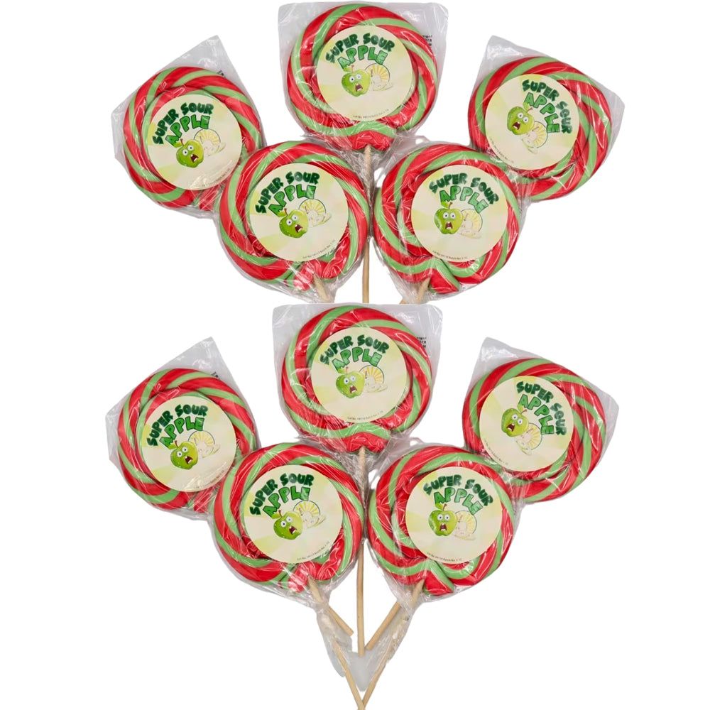 McAdams Super Sour Apple Lollipop 75g