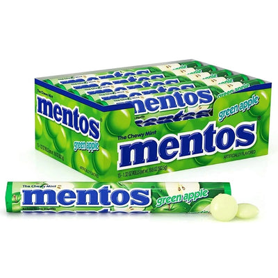 Mentos Green Apple Chewy Dragees 37.5g – Pack of 40