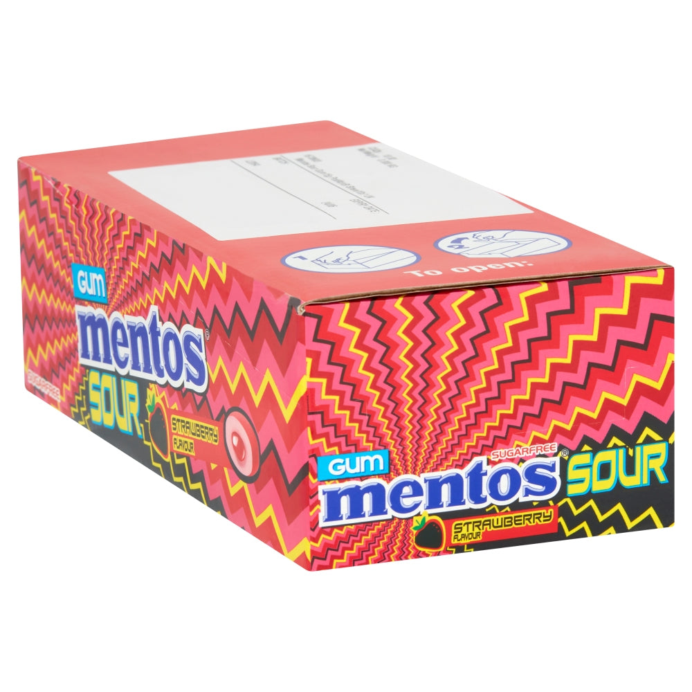 Mentos Sour Strawberry Gum – 10 x 30g Packs