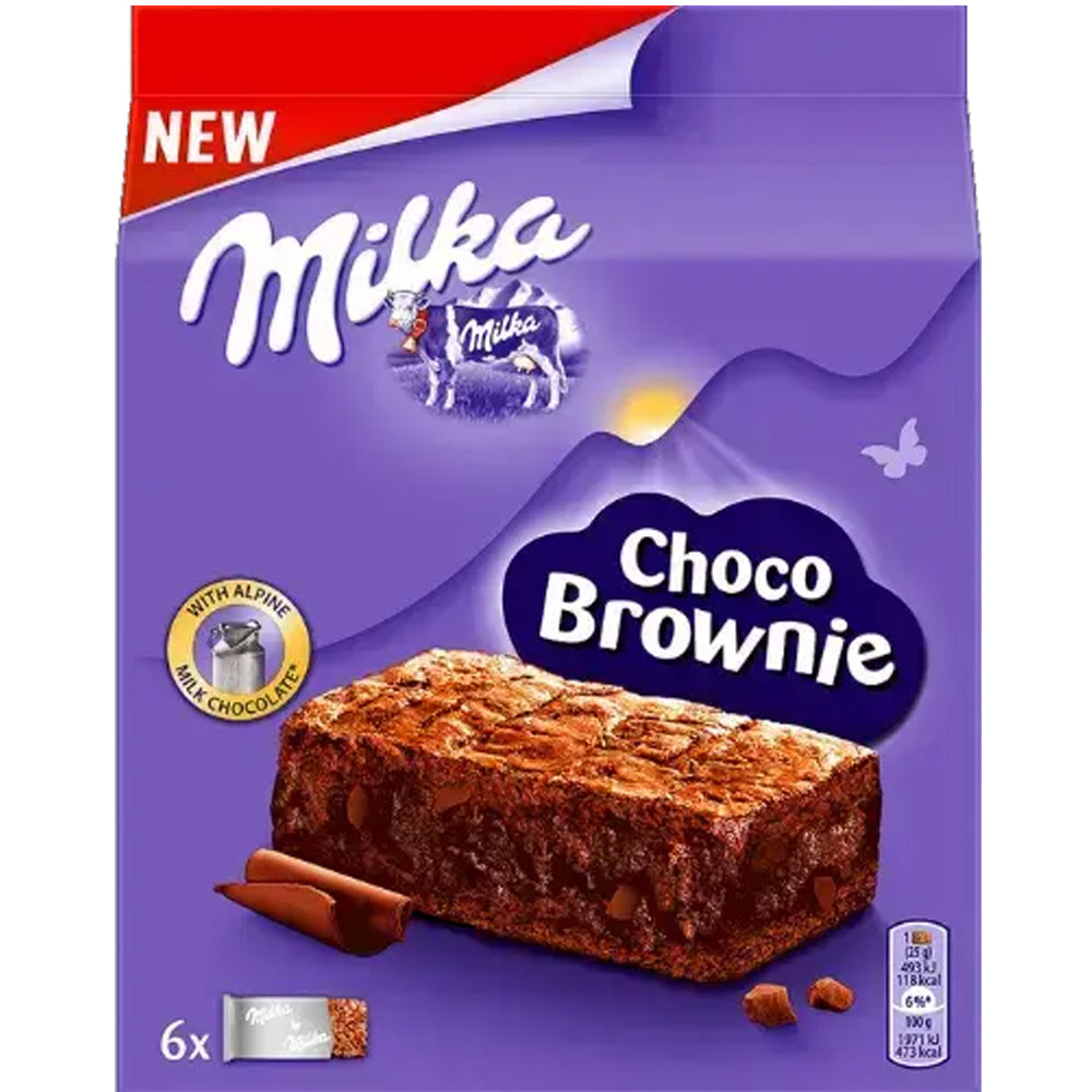 Milka Choco Brownie Cakes 150g (Pack of 13) – Soft Chocolate Brownie Snacks