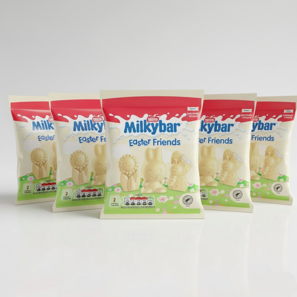 Milkybar White Chocolate Easter Friend Pieces 57g – Pack of 5 Bags