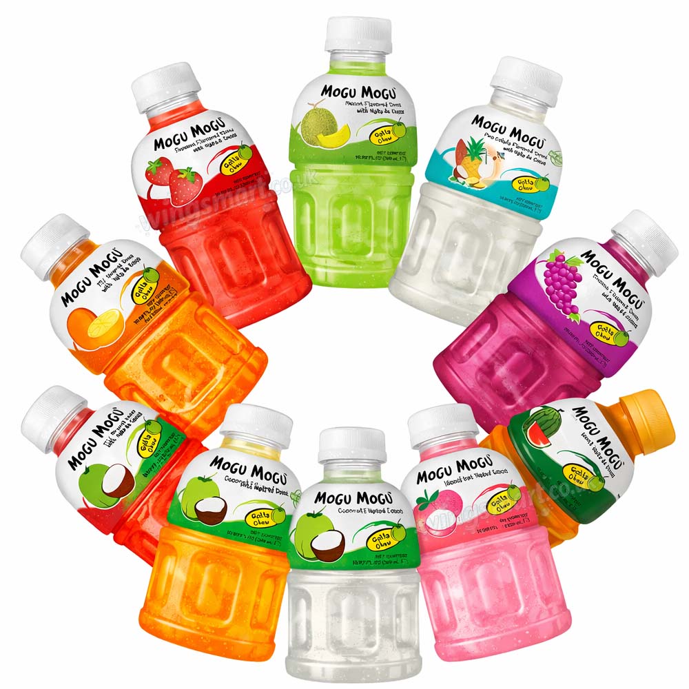 Mogu Mogu Fruit Drinks 320ml – 10 Randomly Selected Flavour Bottles