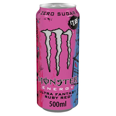 Monster Energy Drink Ultra Fantasy Ruby Red Zero Sugar 12 x 500ml PMP