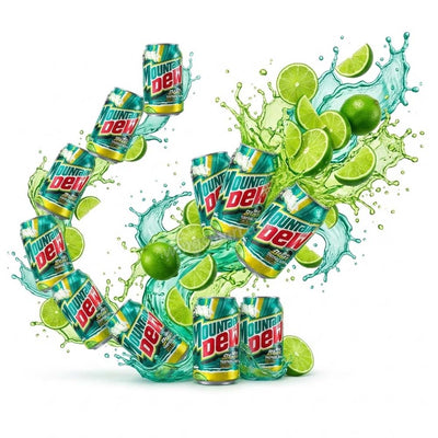 Mountain Dew Baja Blast Tropical Lime Soda Drink (12 x 355ml)