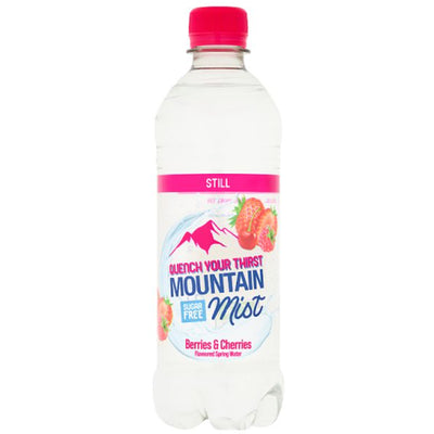 Mountain Mist Berries & Cherries Flavoured Still Spring Water 500ml (Case of 12)