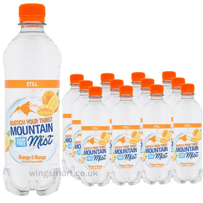 Mountain Mist Orange & Mango Flavoured Still Spring Water 500ml (Case of 12)